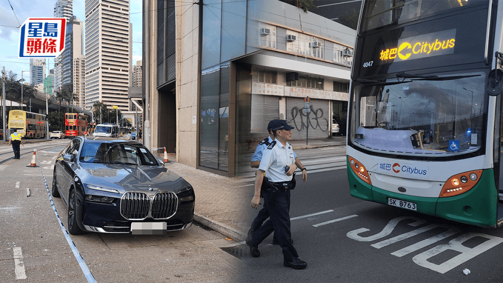 西環維壹單位露台玻璃從天而降 擊中城巴及私家車