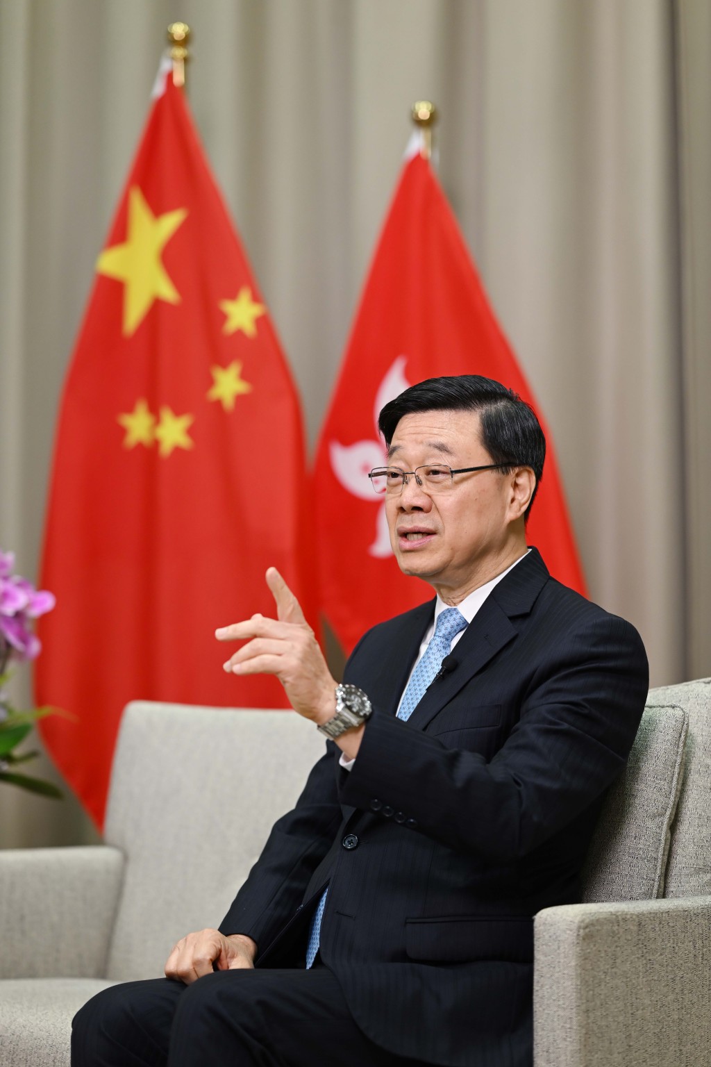 行政長官李家超接受《星島》專訪。