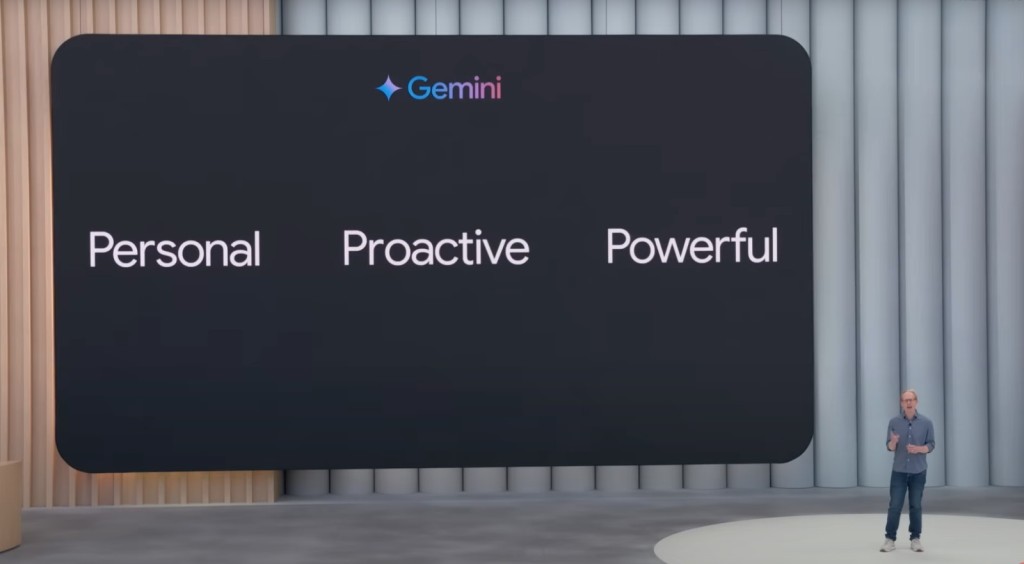 Google高層在2025年開發者大會上對Gemini App定位時提出3個關鍵詞。 Google高層在2025年開發者大會上對Gemini App定位時提出3個關鍵詞。