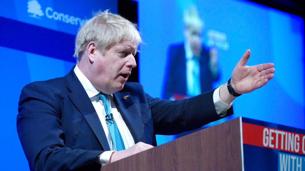 英國首相約翰遜。AP圖片