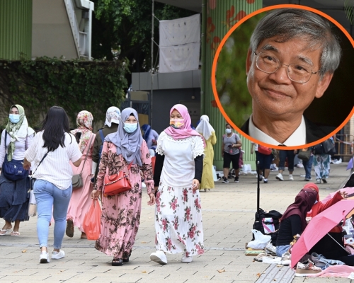 羅致光(細圖)指抵港外傭確診比例非常高,形容情況唔簡單。資料圖片