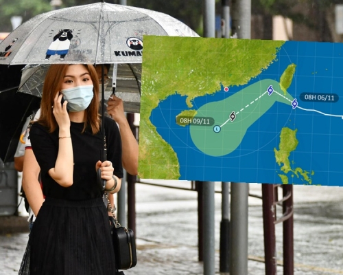 「艾莎尼」明進入本港400公里範圍。