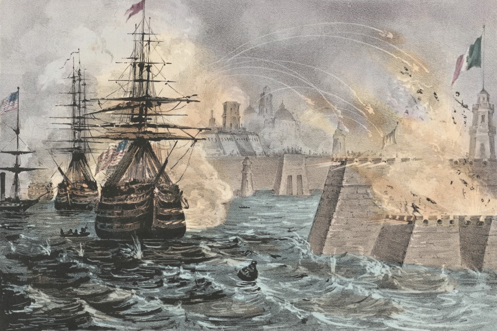 1847年3月,美軍對墨西哥韋拉克魯斯(Veracruz)發起包圍戰。法新社 1847年3月,美軍對墨西哥韋拉克魯斯(Veracruz)發起包圍戰。法新社