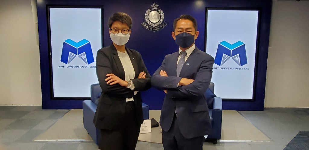 警方​「洗黑錢專家」專隊上月成立。左為鄢曉宇，右為鄒祥有。 李建人攝  ​