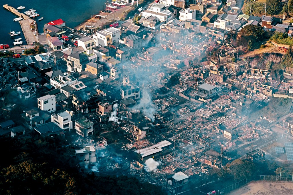 大分市大火釀百多棟建築物燒毀。