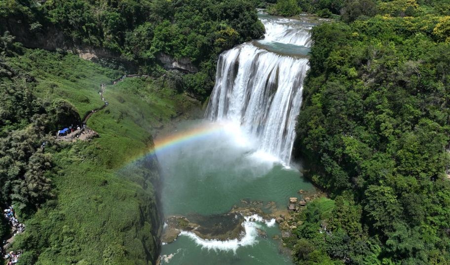 貴州黃果樹瀑布。 新華社