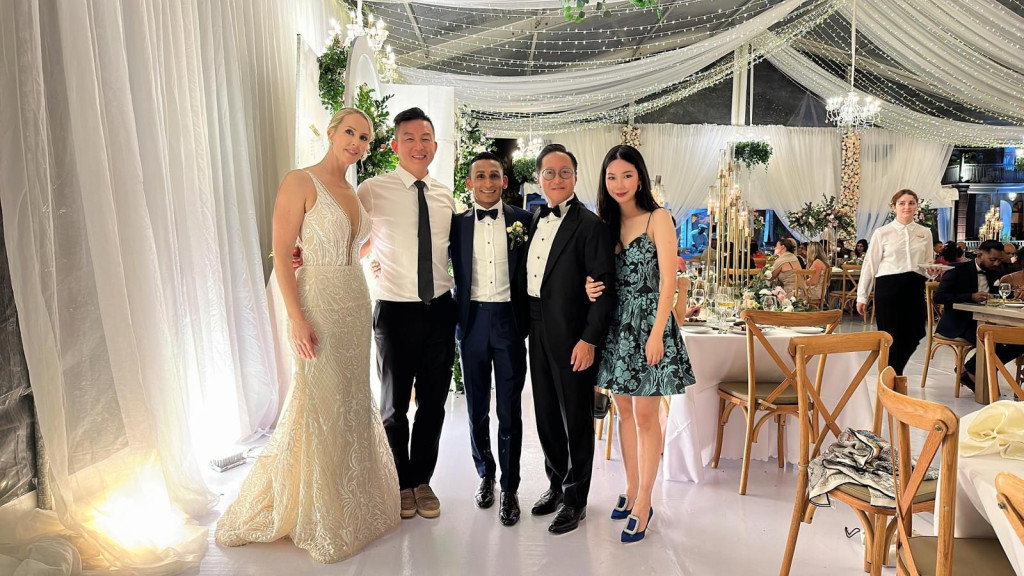 歐志浩（右二）大讚田泰安為人好客，並謂逾半數飯局是對方結帳。