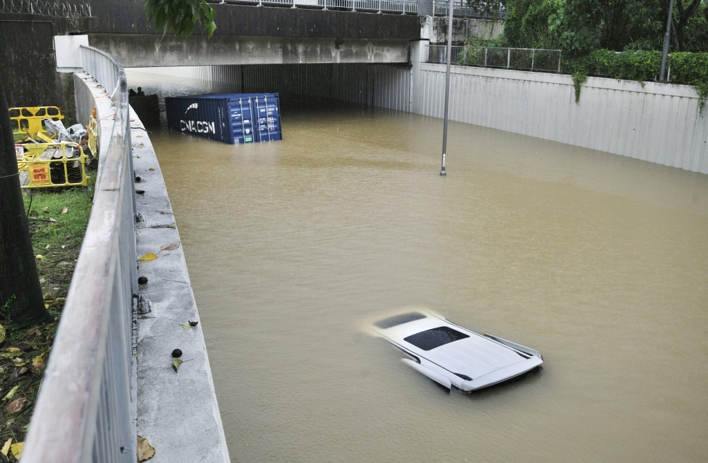 本港今年9月經歷世紀暴雨。資料圖片