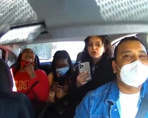 三藩市三名女子乘Uber拒戴口罩並襲擊司機，其中一人已被拘捕。網圖