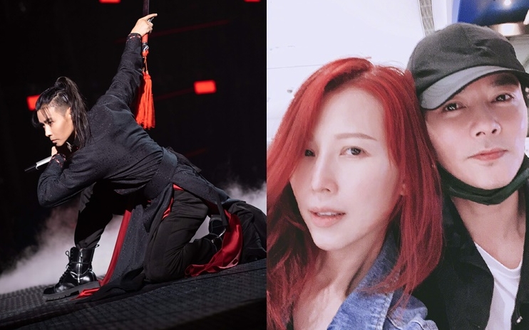 張晉以長馬尾和古裝造型在一眾哥哥中突圍而出，又有老婆隔空打氣。