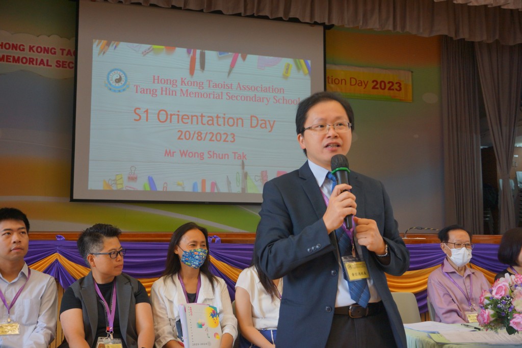 黃信德校長鼓勵學生在面試時勇於作答，爭取機會表現自己。（圖片來源：受訪者提供）