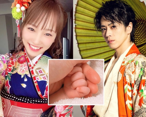 川榮李奈為老公誕下他們第一個BB。