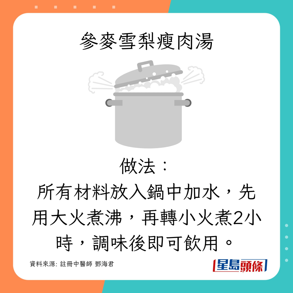 所有材料放入鍋中加水，先用大火煮沸