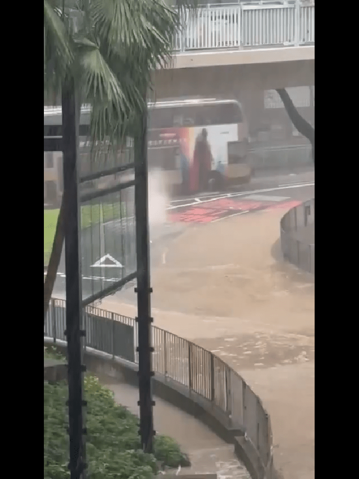 有道路出現泥水泛濫情況 有道路出現泥水泛濫情況