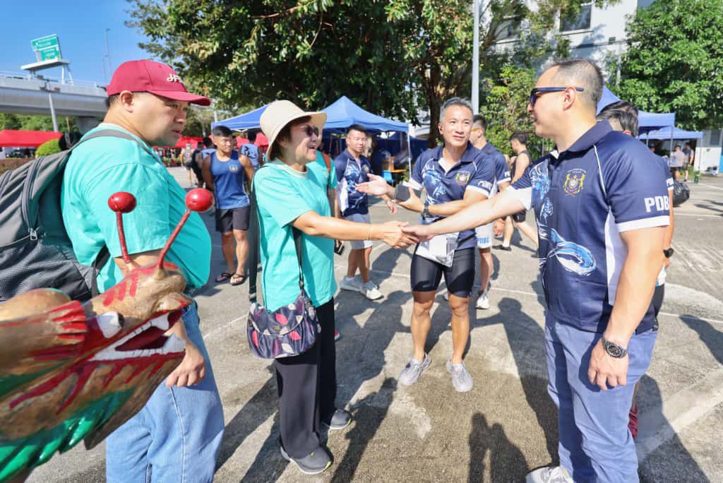 警察龍舟會今日在馬料水水警基地舉行「警察龍舟會《香港國安法》公佈實施五周年慈善龍舟賽」。警方圖片