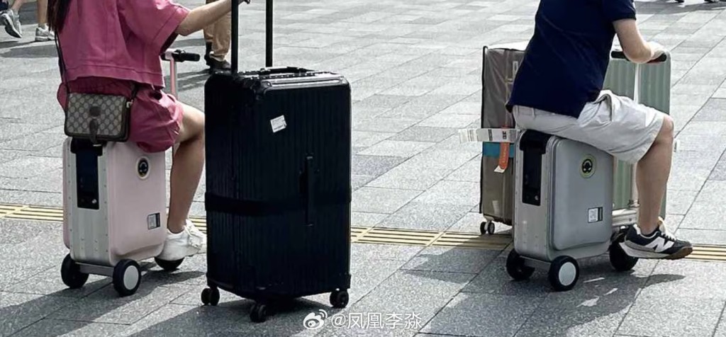 電動行李箱在多個國家都備受歡迎。（微博）