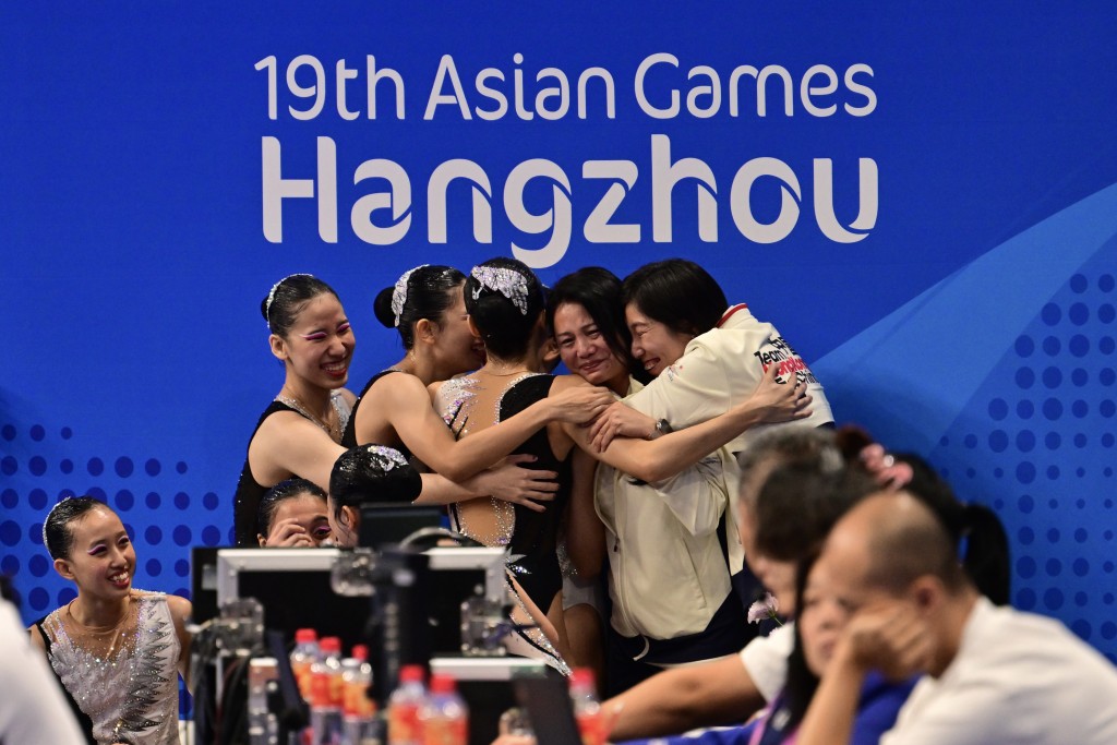 杭州亞運，香港花樣游泳隊，最終排名第6。 (陳極彰攝)