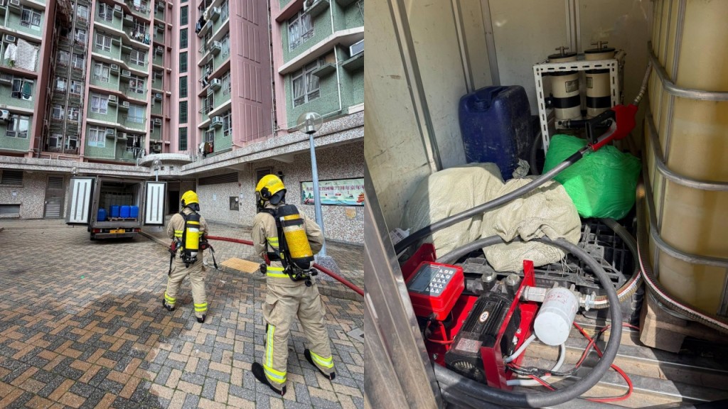 秀茂坪邨驚現非法油站威脅民居 消防處夥多部門搗破拘司機