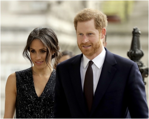 哈里獲封為蘇塞克斯公爵，梅根就將會成為蘇塞克斯公爵夫人。AP 
