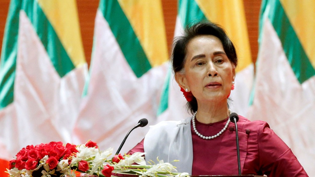緬甸法院判昂山素姬餘下5貪污罪成，她其要入獄33年。 REUTERS