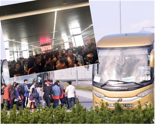 港珠澳大橋口岸繼續有人滿之患。小圖為網圖