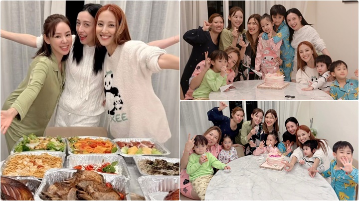 龔嘉欣36歲生日 孖陳凱琳譚凱琪大玩睡衣派對