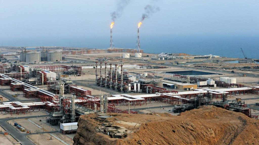 伊朗最大天然氣田南帕爾斯氣田。