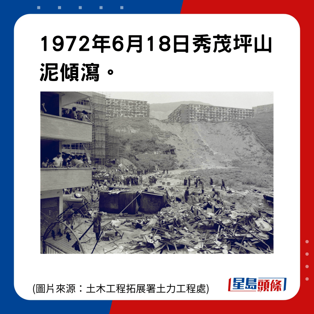 香港地名的雅與俗｜秀茂坪：1972年6月18日秀茂坪山泥傾瀉。