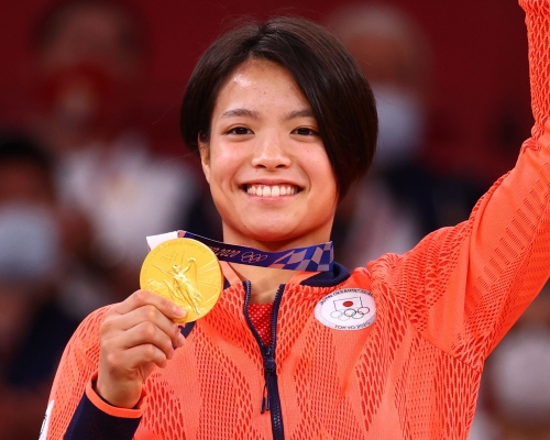 阿部詩在女子五十二公斤級柔道奪金。Reuters