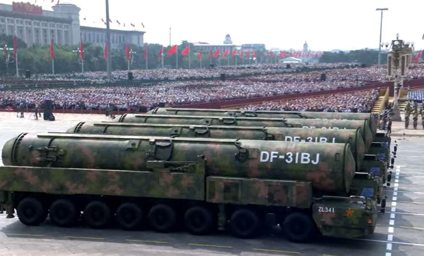 「東風-31BJ」洲際彈道導彈。央視