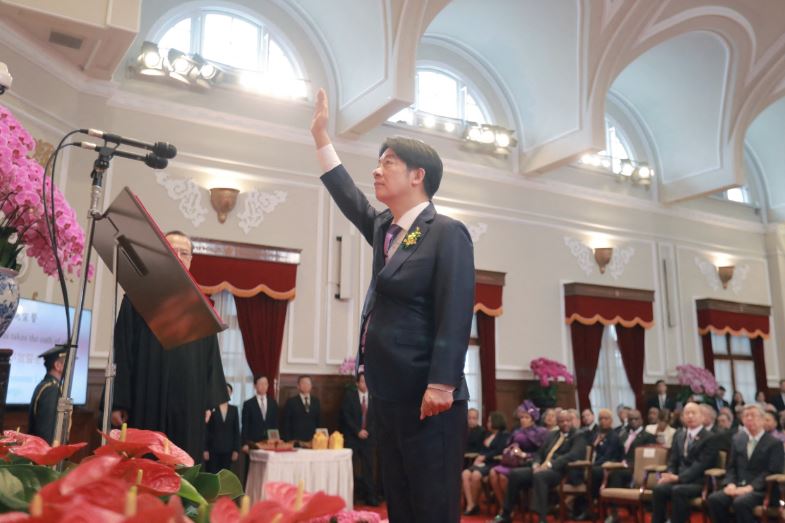 赖清德20日宣誓成为台湾新领导人。路透社