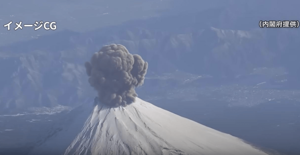 去年日本政府曾以電腦模擬富士山大爆發情景。 去年日本政府曾以電腦模擬富士山大爆發情景。