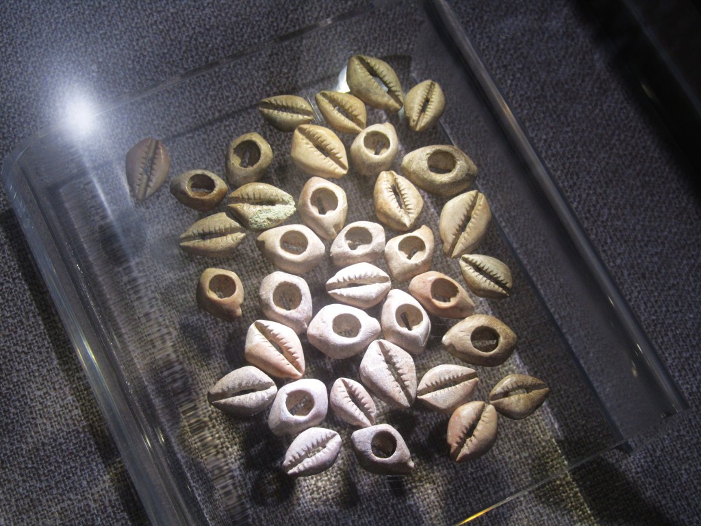 出土於紹興地區的貝幣，現藏於紹興博物館（維基百科圖片）
