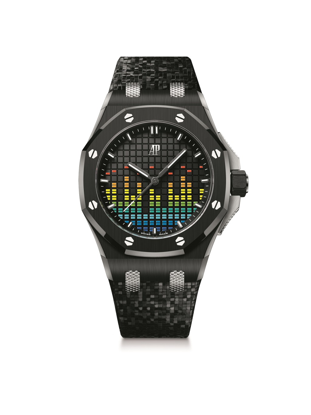 今年新登場的Royal Oak Offshore皇家橡樹離岸型37毫米黑色陶瓷音樂限量版腕表。($328,000) 今年新登場的Royal Oak Offshore皇家橡樹離岸型37毫米黑色陶瓷音樂限量版腕表。($328,000)