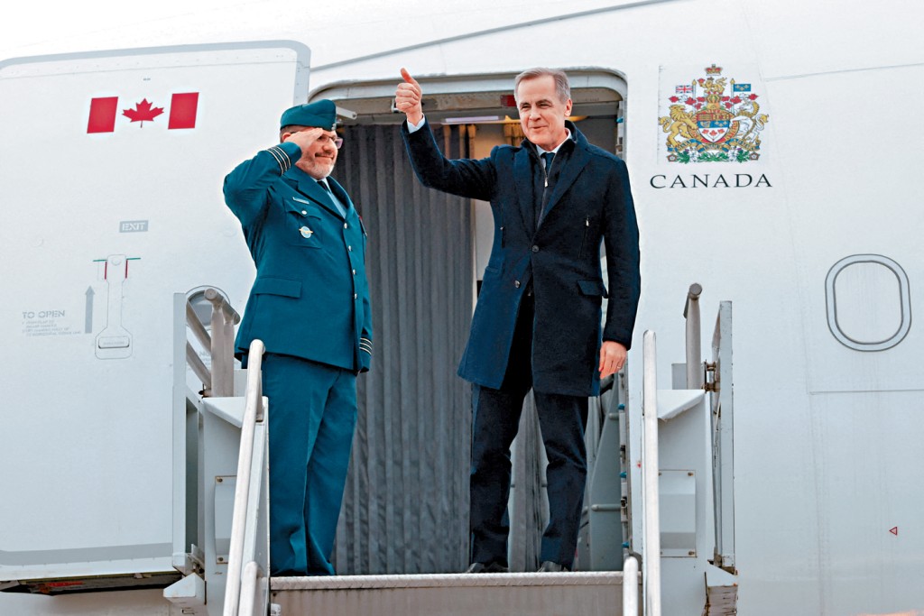 加拿大總理卡尼昨日乘坐專機啟程赴華。