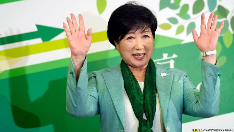 71歲的小池百合子再度連任東京都知事。美聯社