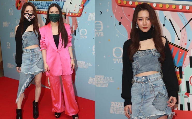 相比起Hana，JW这身打扮欠睇头，还有点衣不称身。