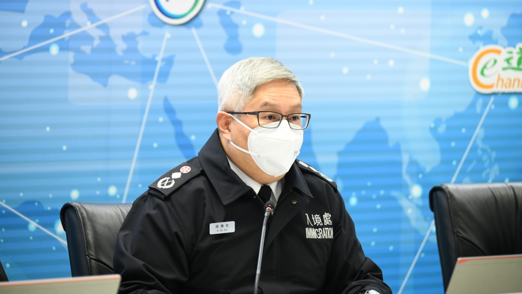 入境處長區嘉宏。黃頌偉攝