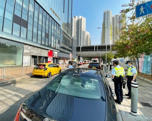 沙田警區與新界南總區交通部一連3日進行「沙田警區交通行動日」。警方圖片