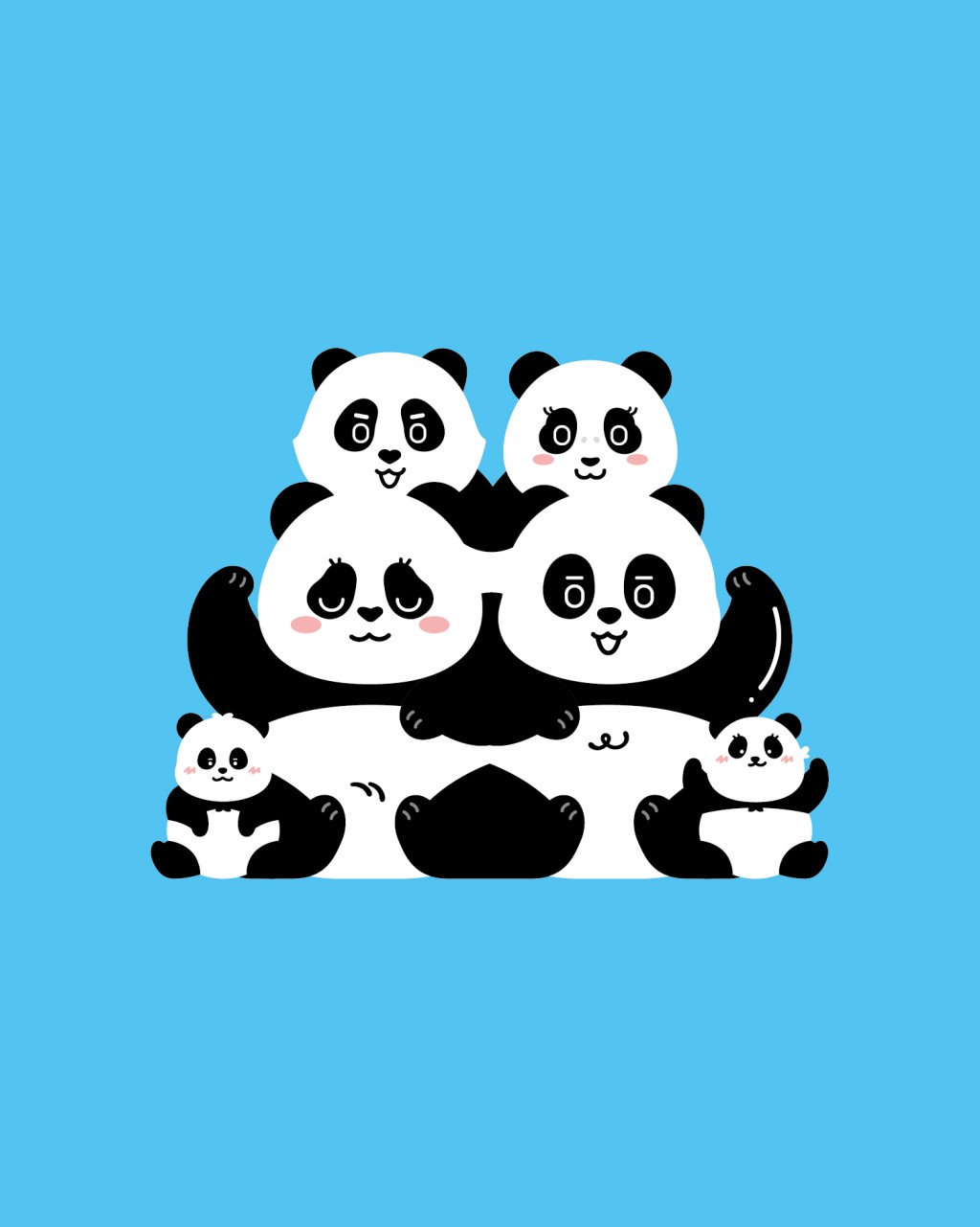 主辦單位特別為香港額外設計及送上的六款《熊貓香港親友會》角色造型。