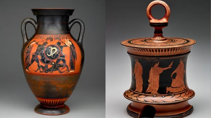 被毀壞的古希臘陶器。網上圖片