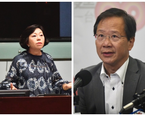 立法會主席已批准麥美娟(左)和郭家麒(右)提出與疫情有關的急切質詢。資料圖片