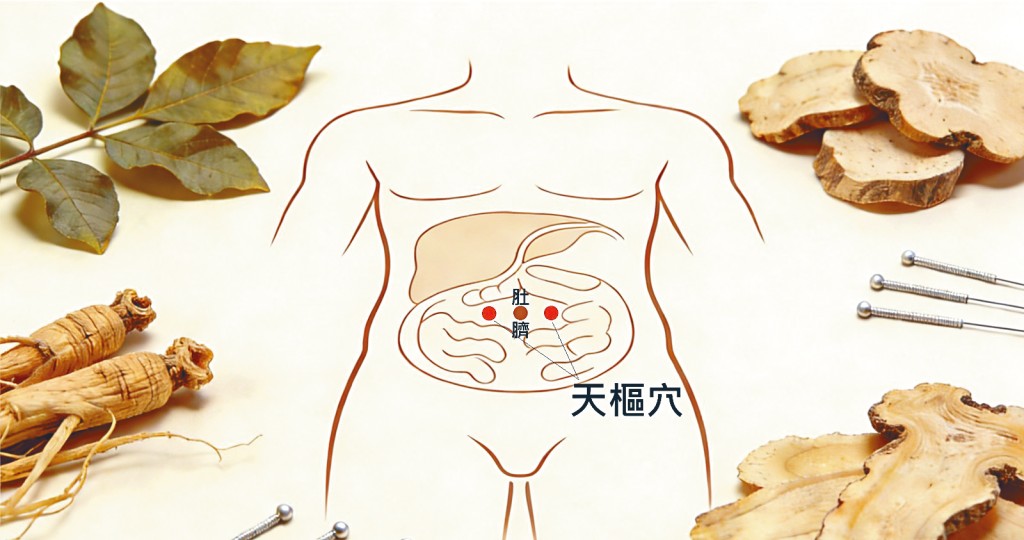 天樞穴(臍旁2吋) 天樞穴(臍旁2吋)