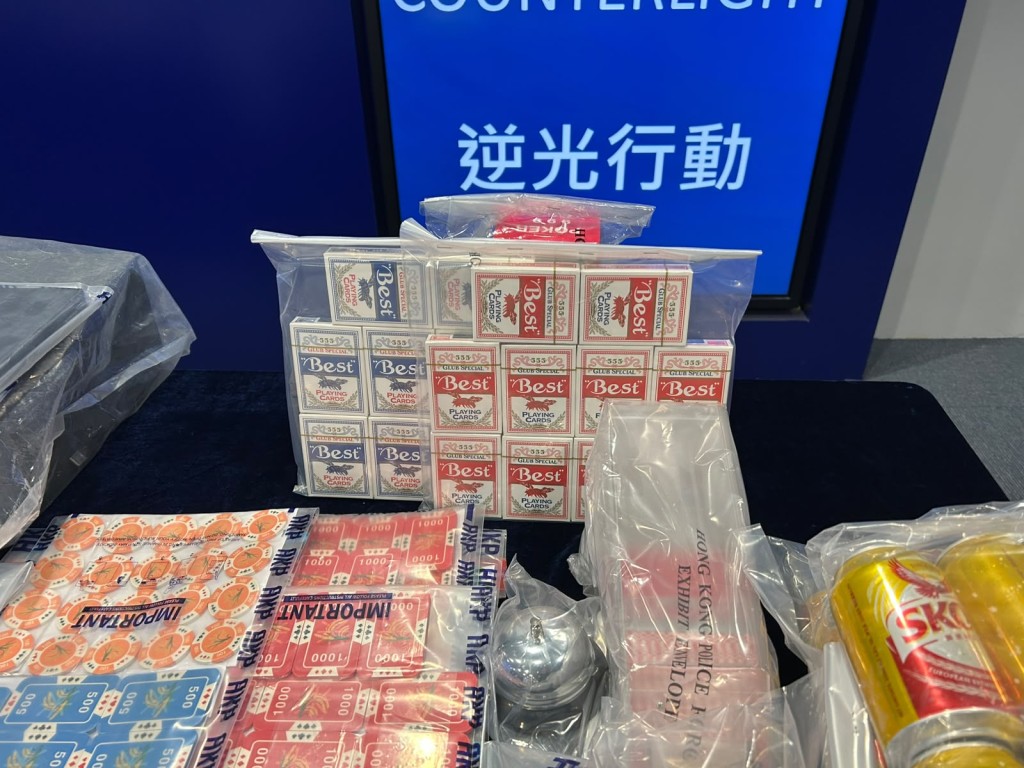 集團會在非法賭場內提供百家樂及越南橋牌。曾志恒攝 集團會在非法賭場內提供百家樂及越南橋牌。曾志恒攝