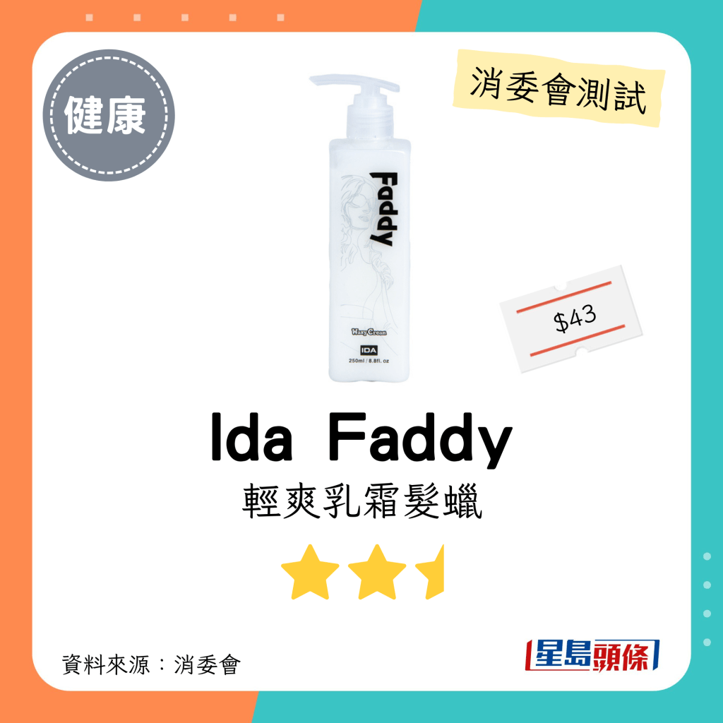 消委会发泥发蜡｜Ida Faddy 轻爽乳霜发蜡