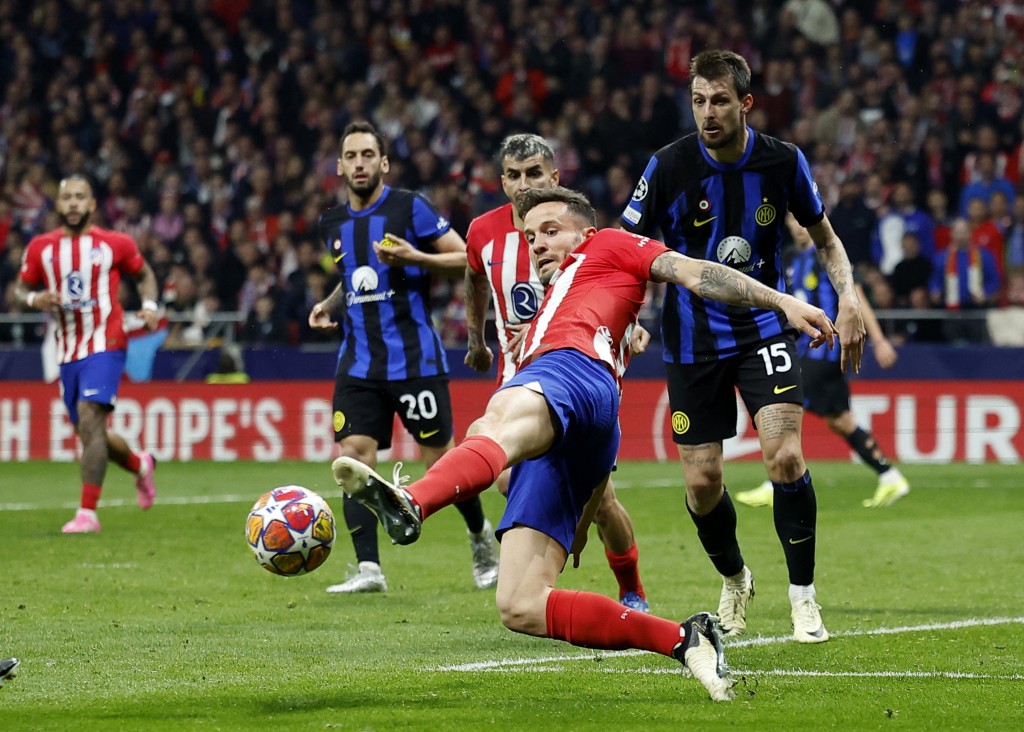 馬德里體育會(紅白衫)互射12碼淘汰國際米蘭。REUTERS