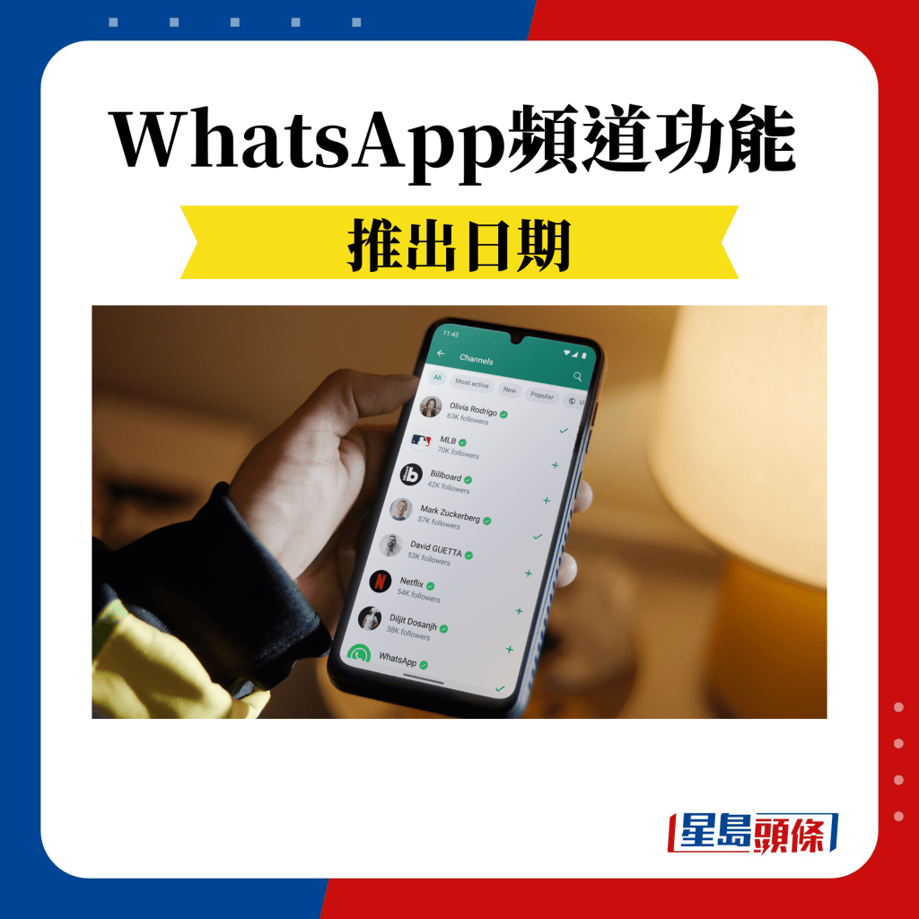 WhatsApp頻道推出日期（圖片來源：官方圖片）