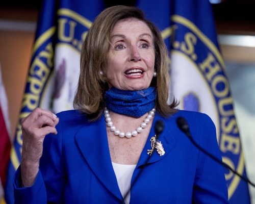 Facebook再出現惡搞美國眾議院女議長佩洛西講的話片段。 AP