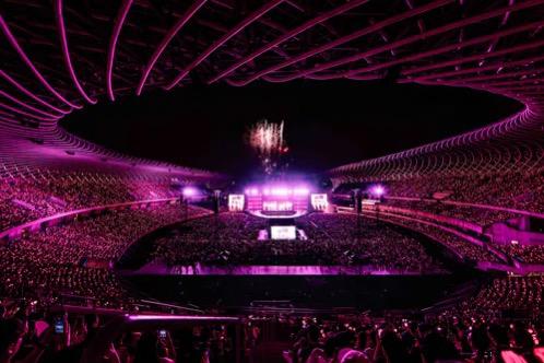 BLACKPINK高雄演出,首場吸引50,000觀眾入場。 BLACKPINK高雄演出,首場吸引50,000觀眾入場。
