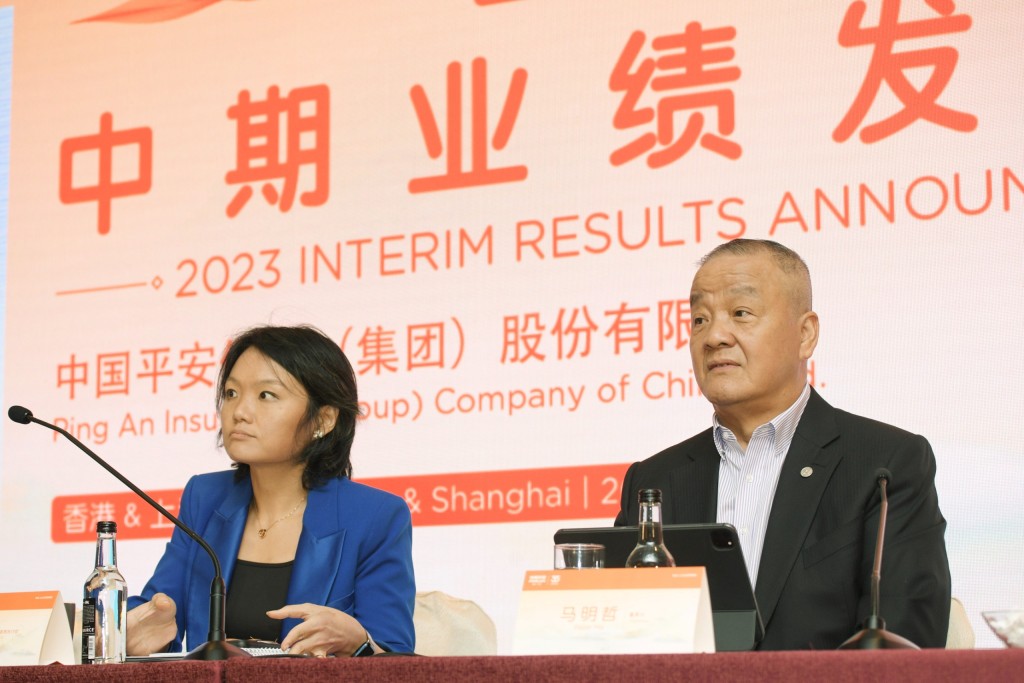 左至右：平保联席CEO陈心颖、董事长马明哲